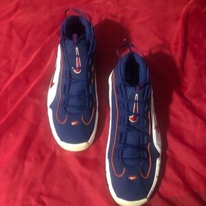 Men’s NIKE air max “penny 1” lil penny red white and blue shoe.